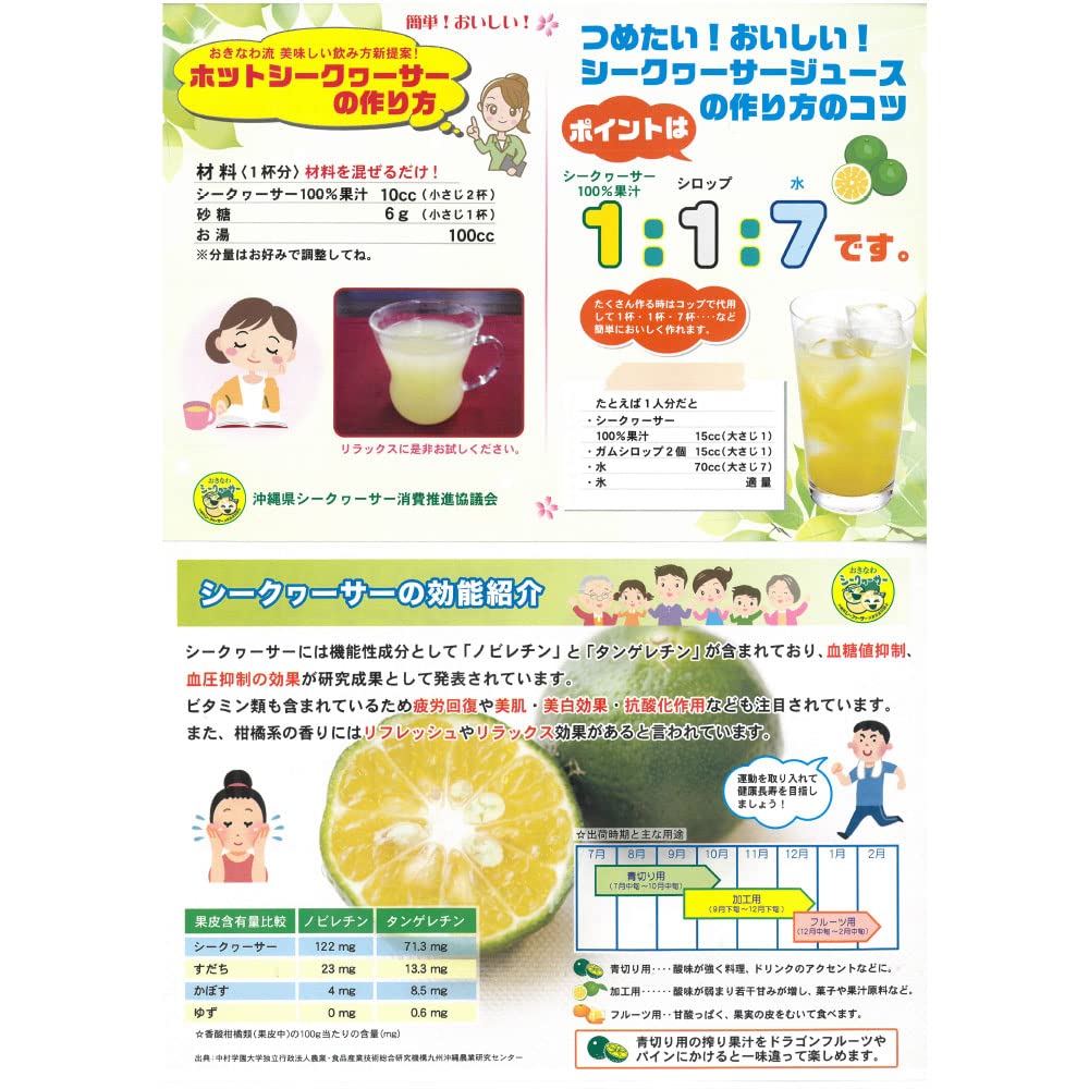 Amazon.co.jp: オキナワ シークヮーサードリンク 100 500ml PET×2本